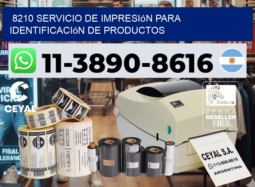 8210 Servicio de impresión para identificación de productos