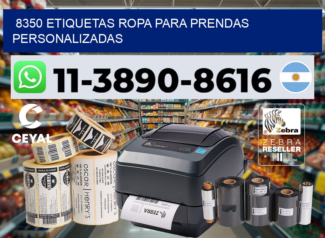 8350 Etiquetas ropa para prendas personalizadas