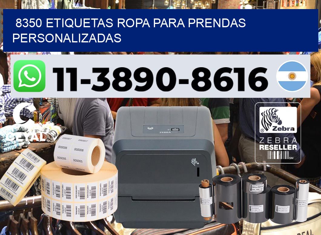 8350 Etiquetas ropa para prendas personalizadas