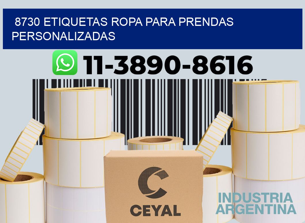 8730 Etiquetas ropa para prendas personalizadas