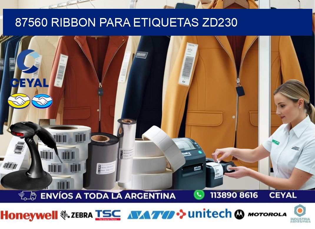 87560 ribbon para etiquetas zd230