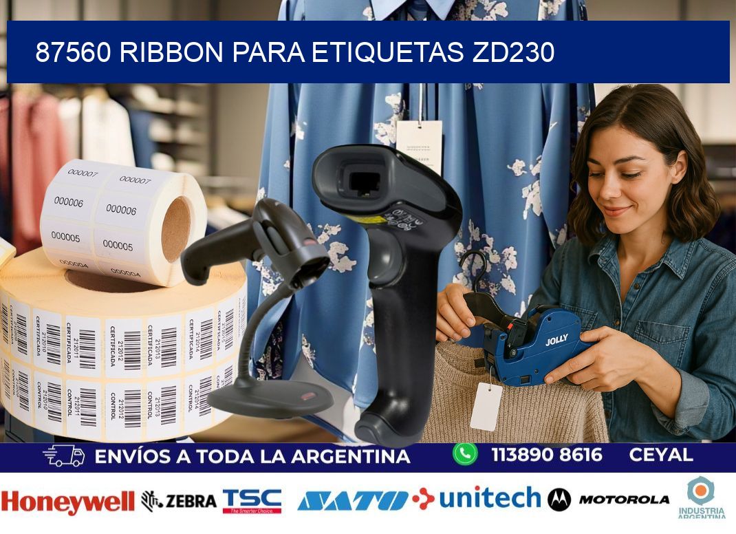 87560 ribbon para etiquetas zd230