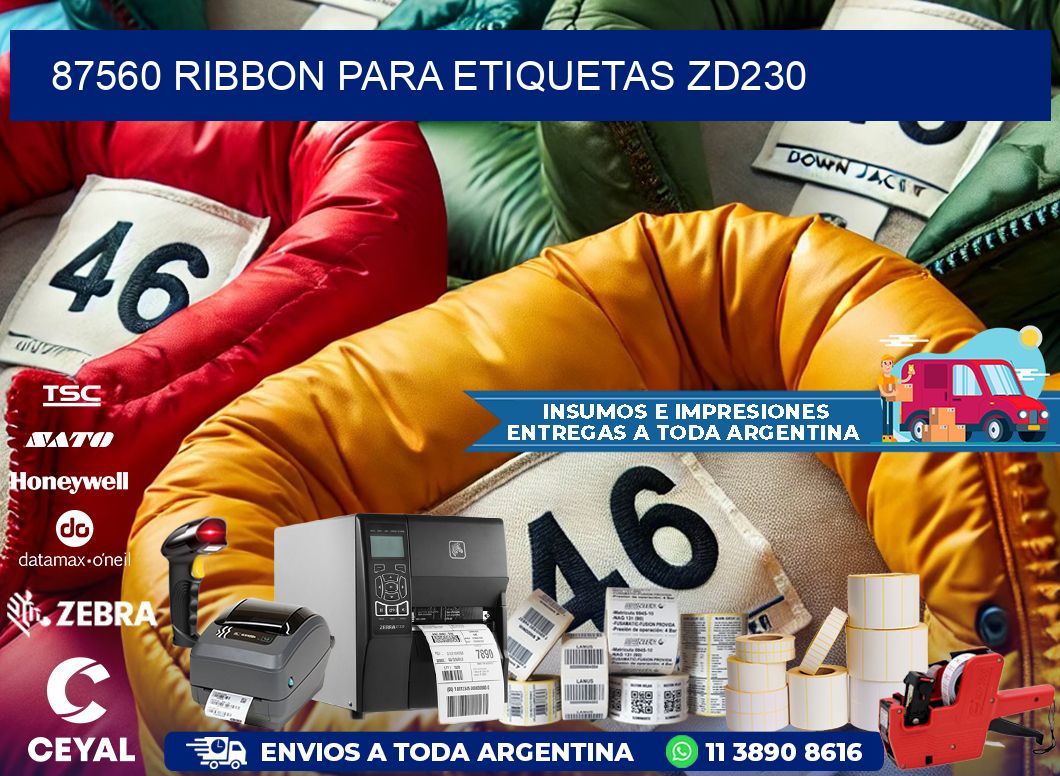 87560 ribbon para etiquetas zd230