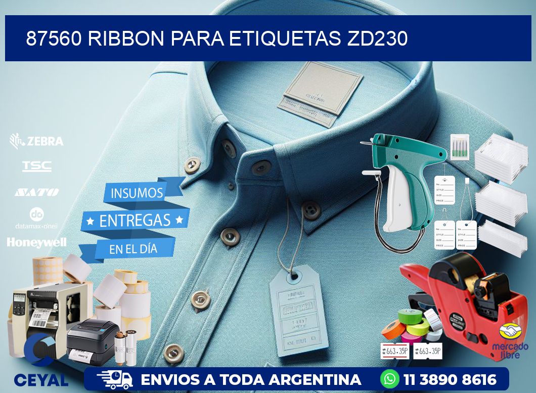 87560 ribbon para etiquetas zd230