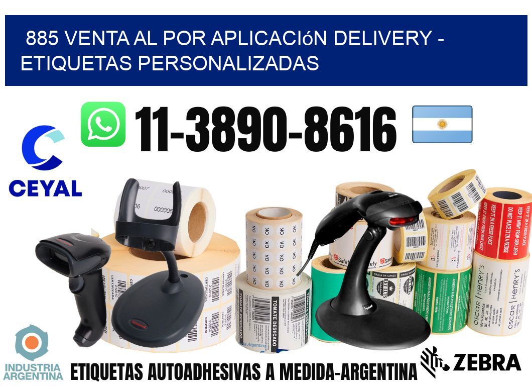 885 Venta al Por Aplicación delivery - Etiquetas Personalizadas