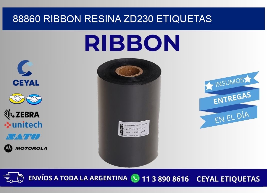 88860 ribbon resina zd230 etiquetas