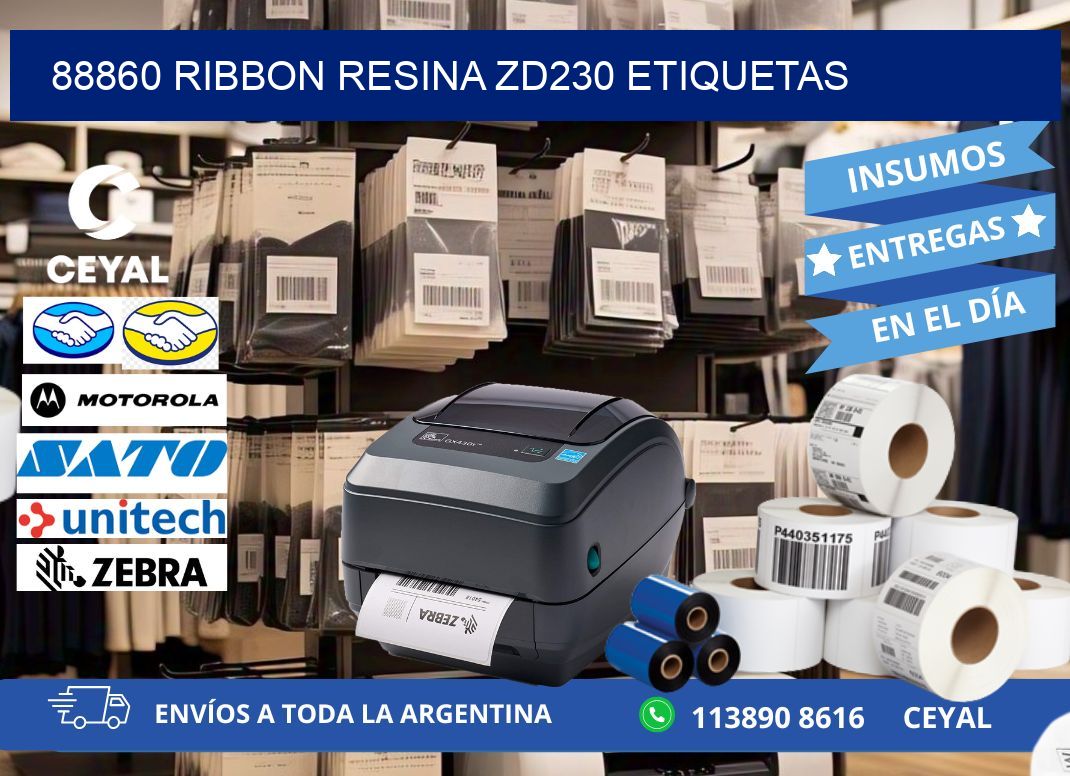 88860 ribbon resina zd230 etiquetas