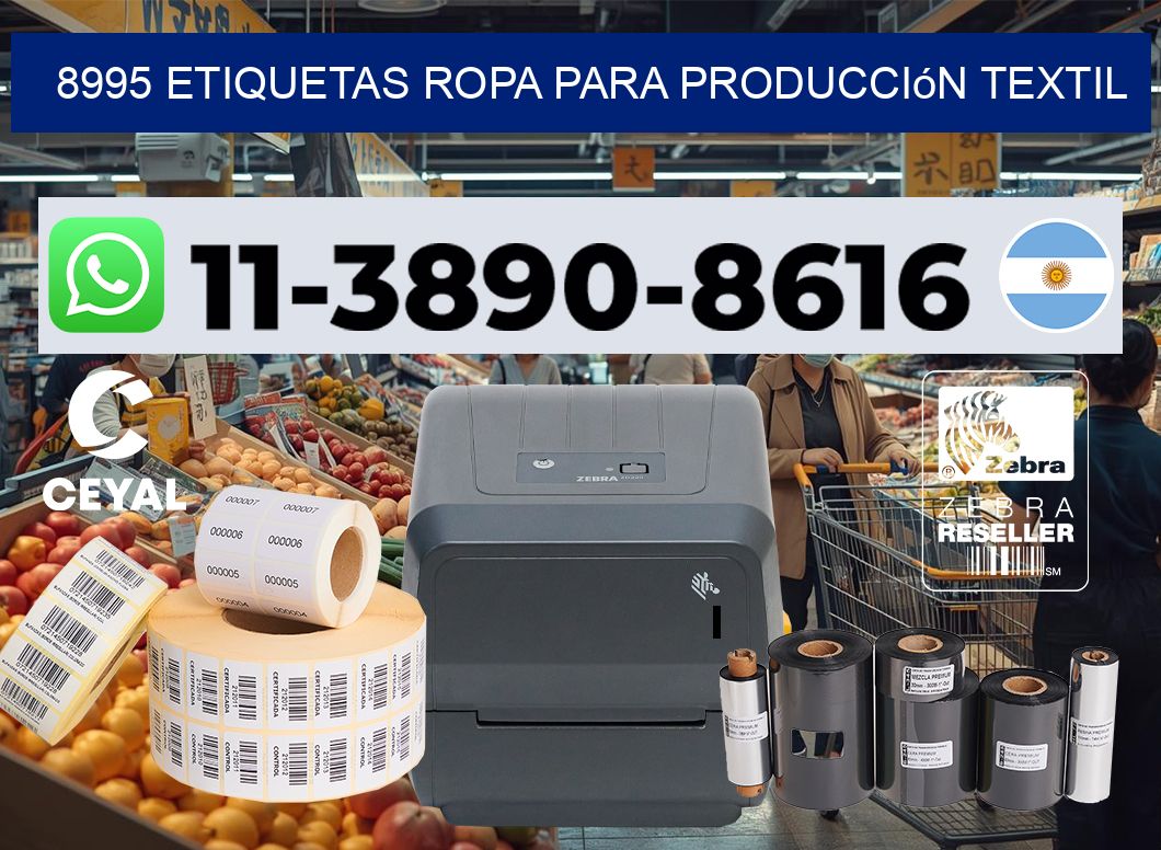 8995 Etiquetas ropa para producción textil