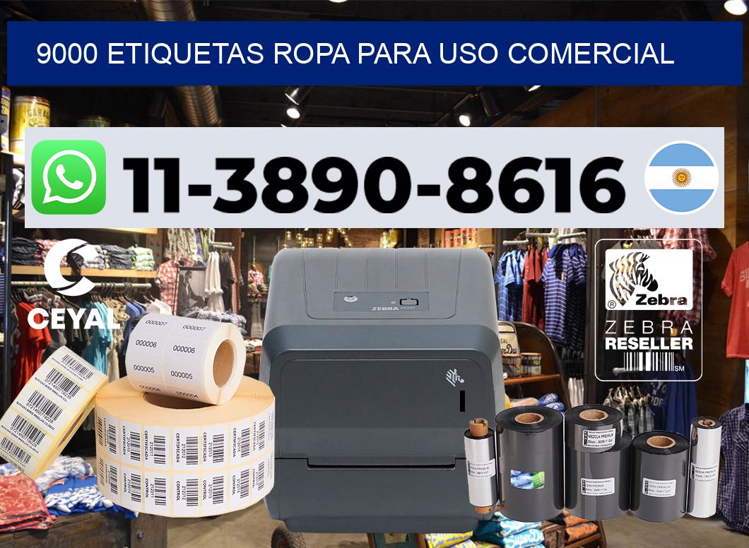 9000 Etiquetas ropa para uso comercial