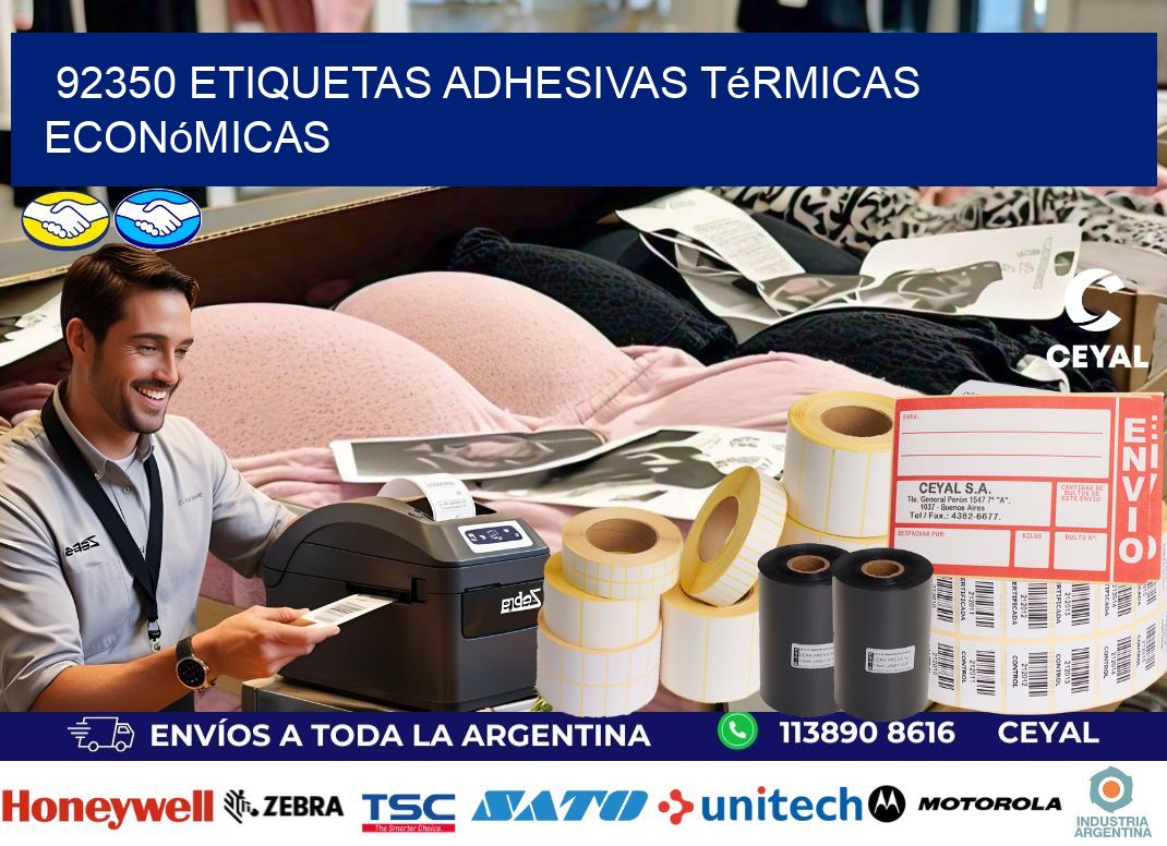 92350 etiquetas adhesivas térmicas económicas