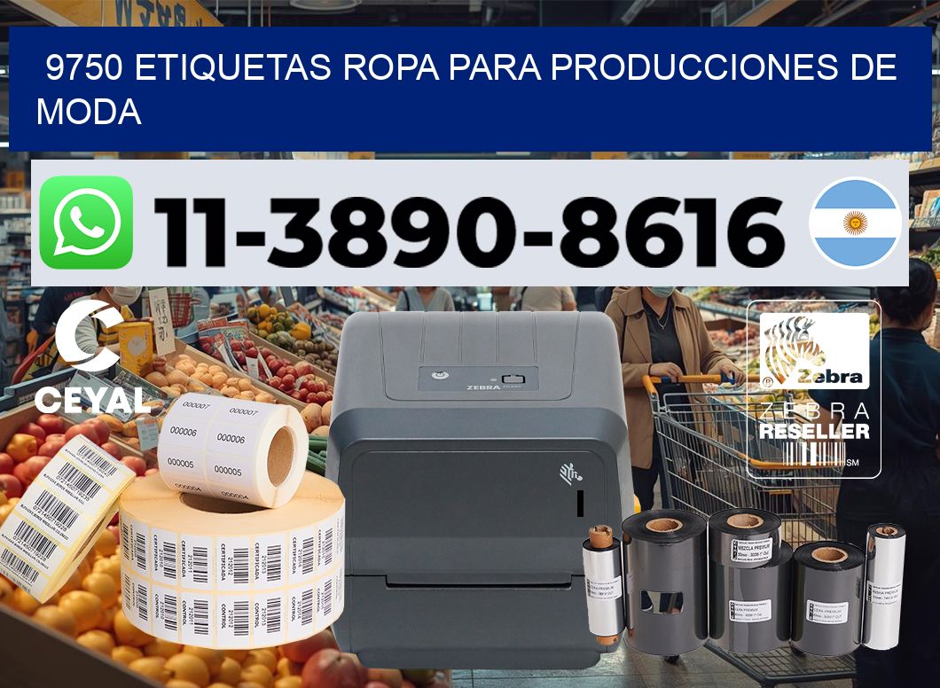 9750 Etiquetas ropa para producciones de moda