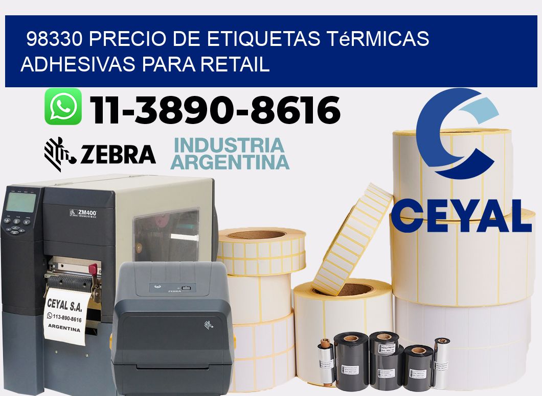 98330 precio de etiquetas térmicas adhesivas para retail