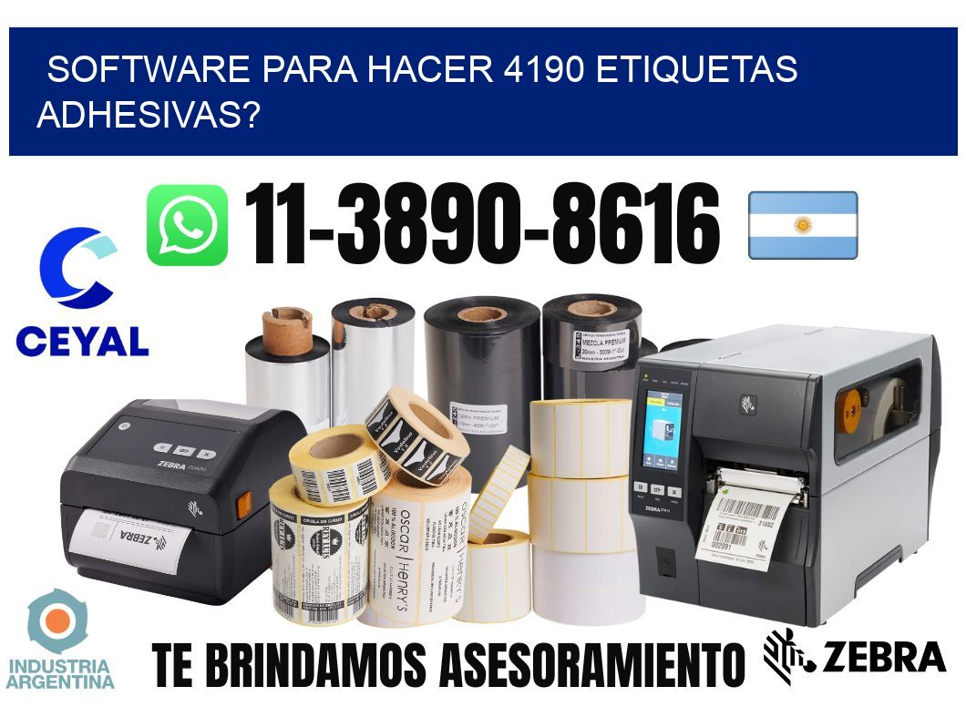Software para hacer 4190 etiquetas adhesivas?