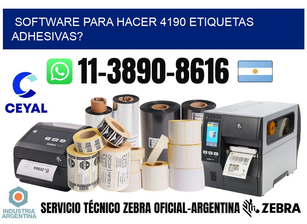 Software para hacer 4190 etiquetas adhesivas?