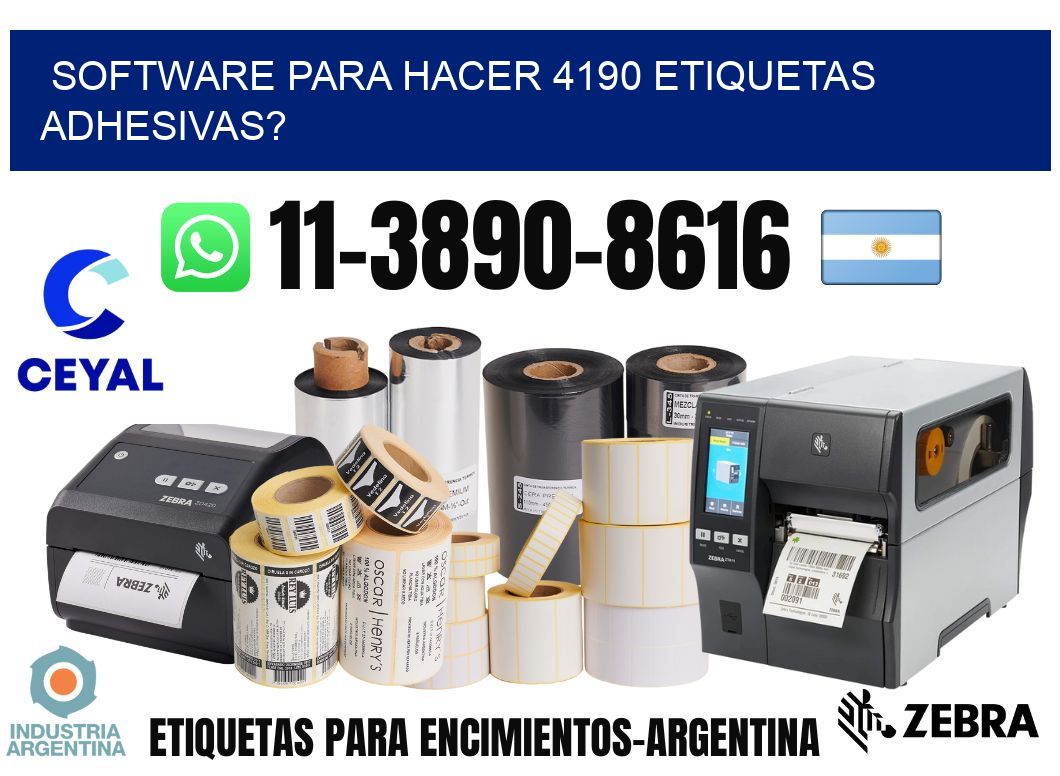 Software para hacer 4190 etiquetas adhesivas?