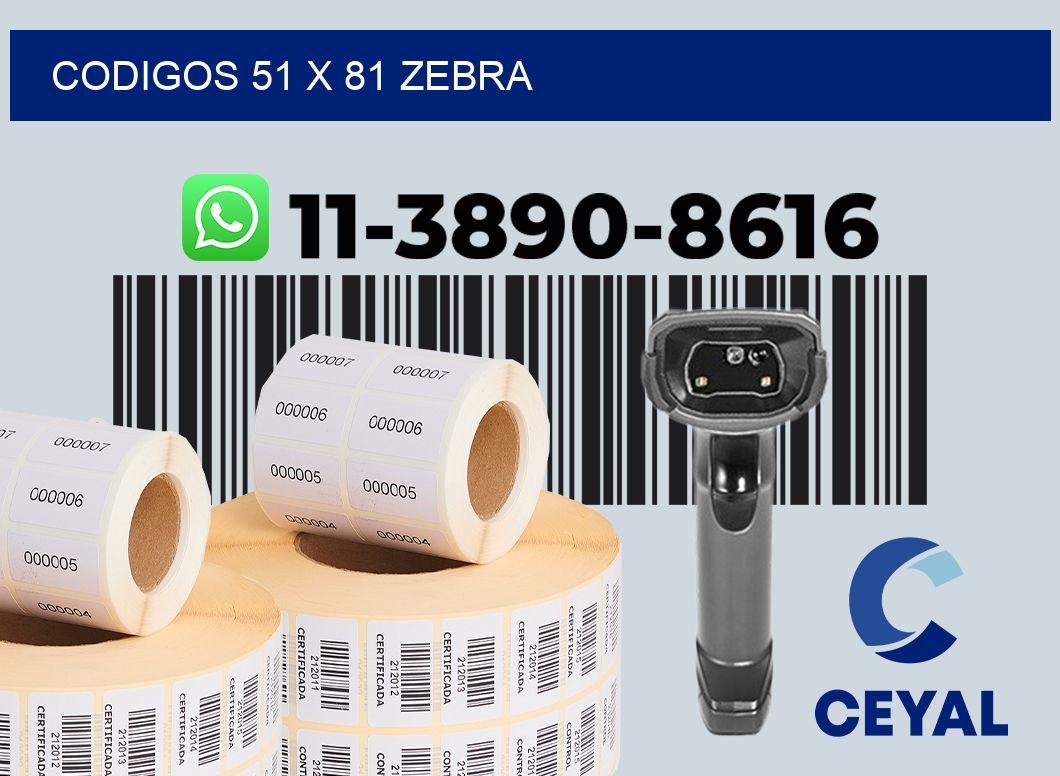 codigos 51 x 81 zebra