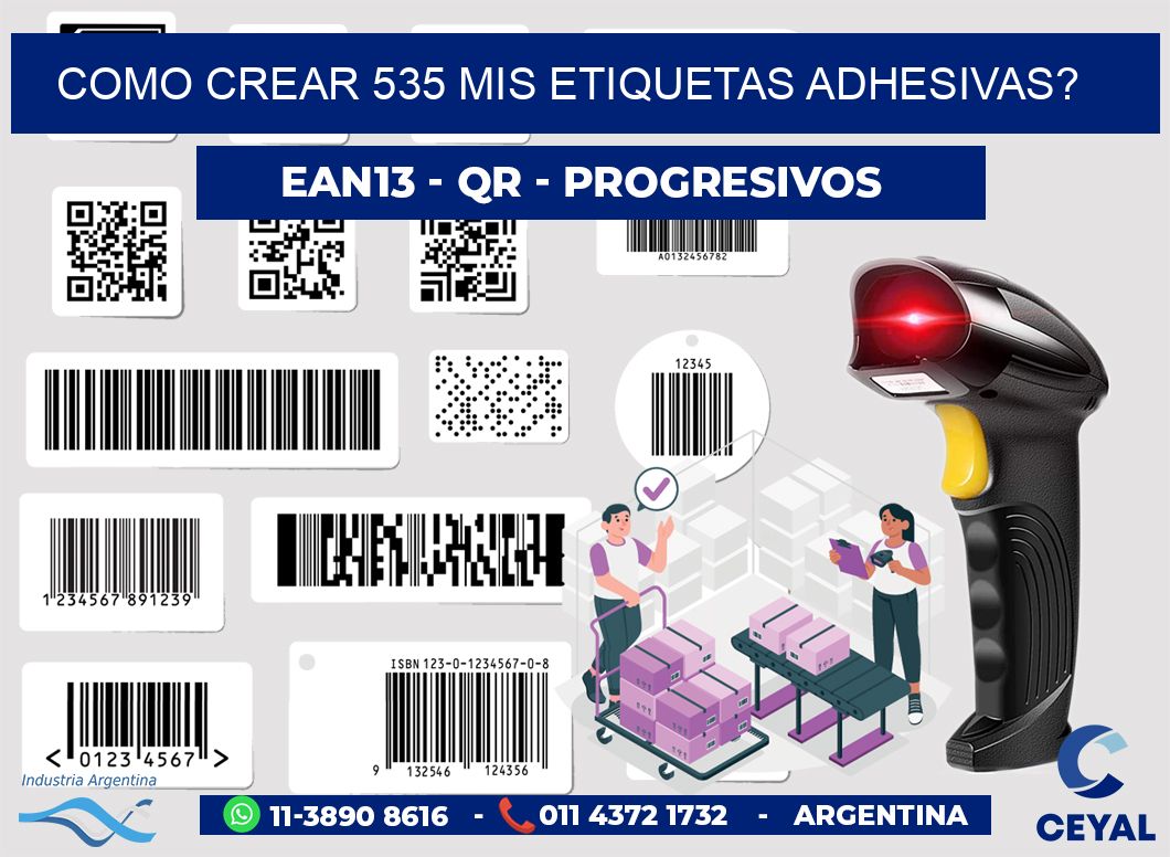 como crear 535 mis etiquetas adhesivas?