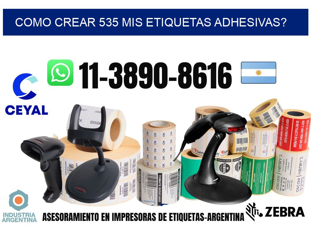 como crear 535 mis etiquetas adhesivas?