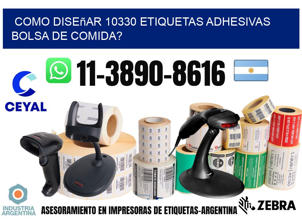 como diseñar 10330 etiquetas adhesivas bolsa de comida?