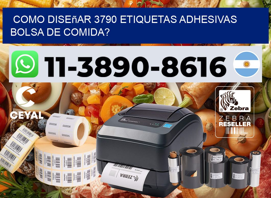 como diseñar 3790 etiquetas adhesivas bolsa de comida?