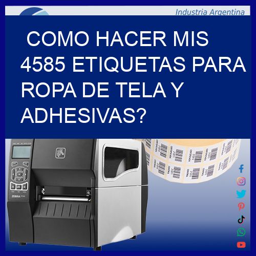 como hacer mis 4585 etiquetas para ropa de tela y adhesivas?