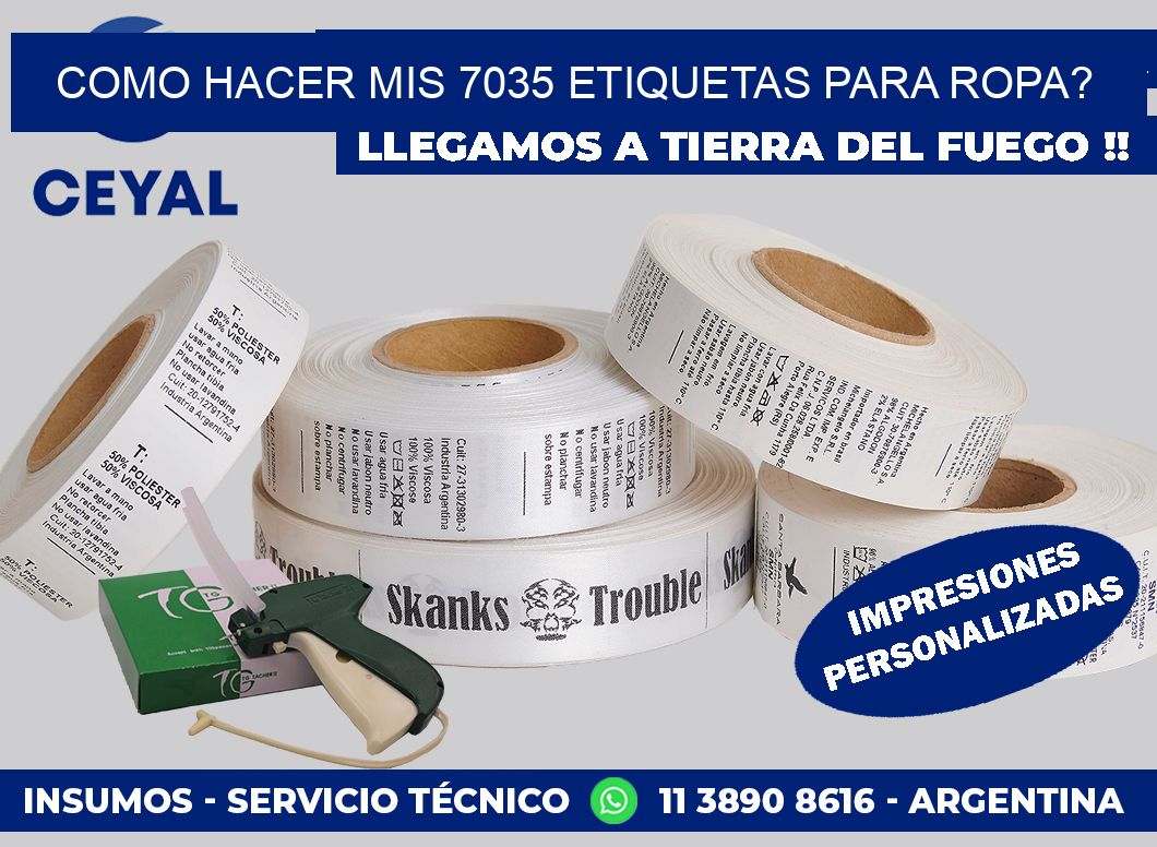 como hacer mis 7035 etiquetas para ropa?