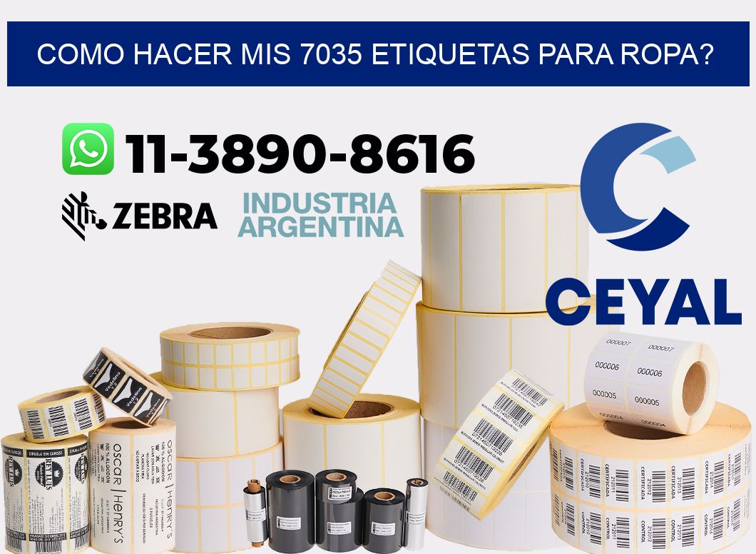 como hacer mis 7035 etiquetas para ropa?