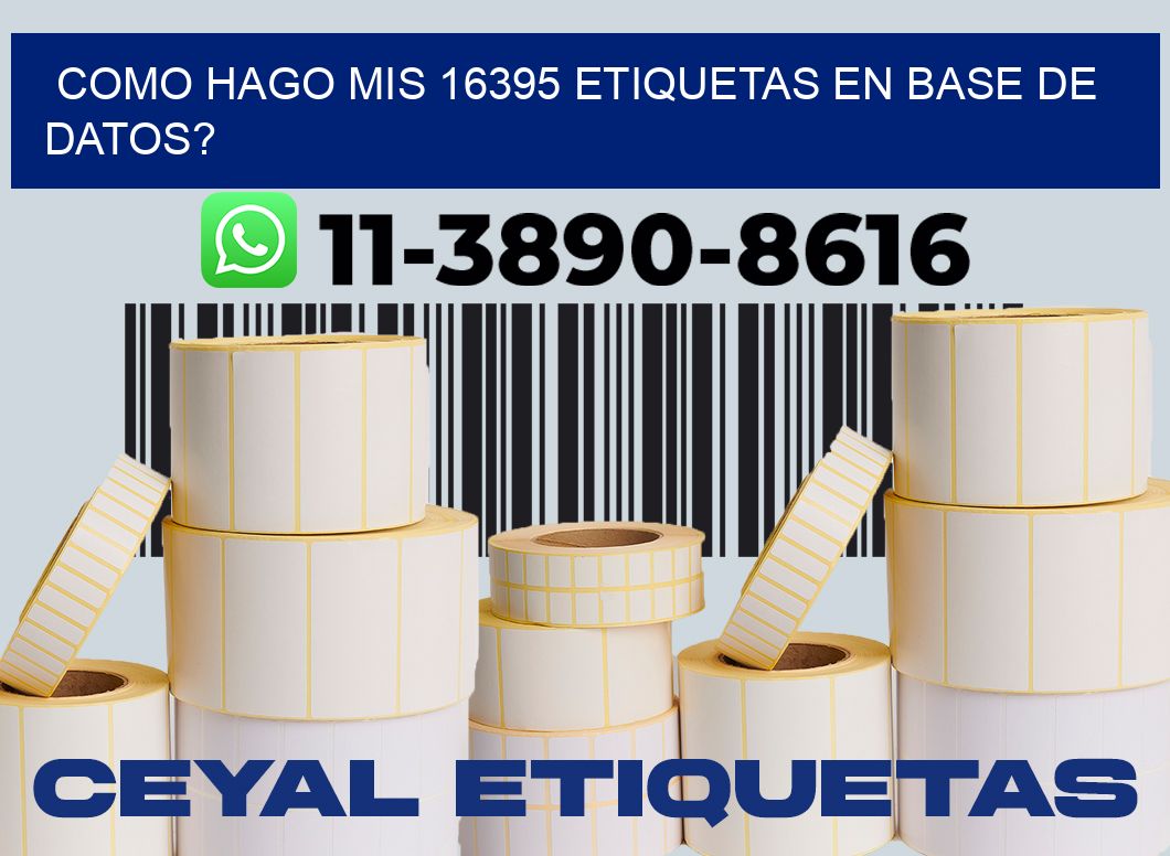 como hago mis 16395 etiquetas en base de datos?