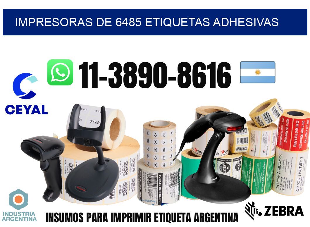 impresoras de 6485 etiquetas adhesivas