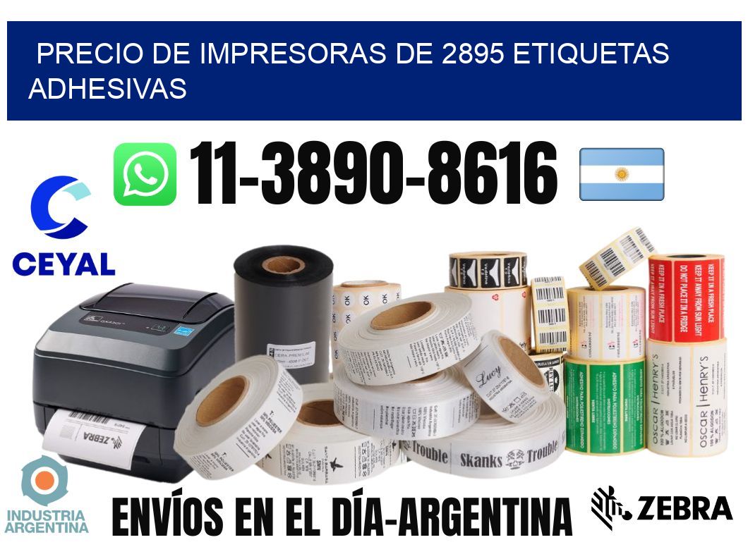 precio de impresoras de 2895 etiquetas adhesivas