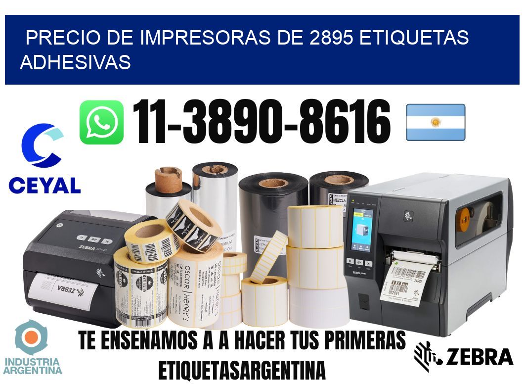 precio de impresoras de 2895 etiquetas adhesivas
