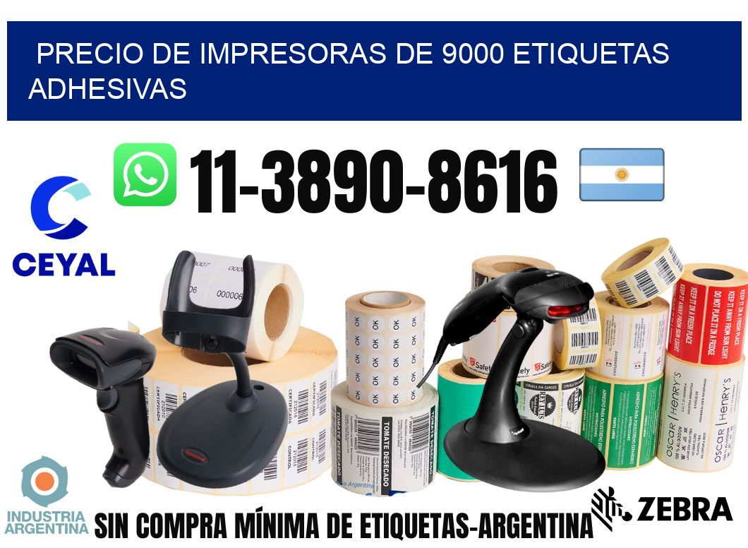 precio de impresoras de 9000 etiquetas adhesivas