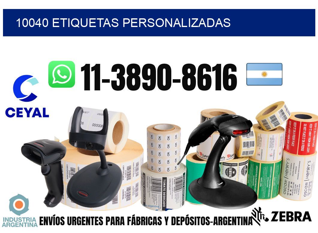 10040 etiquetas personalizadas