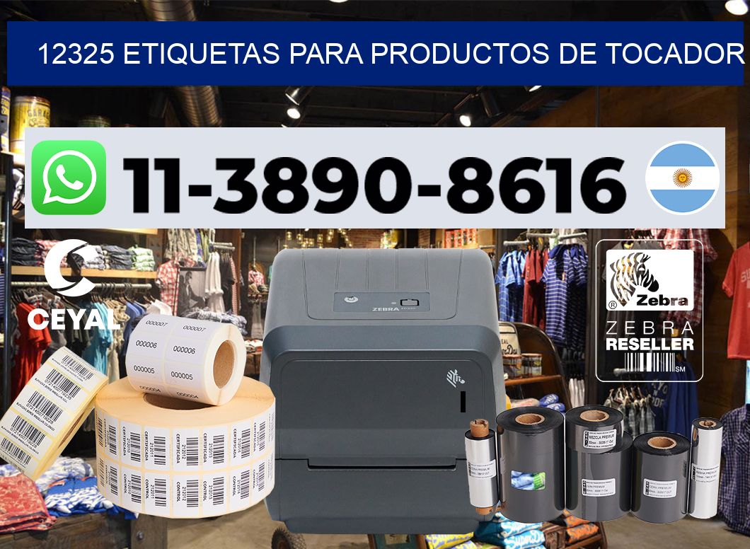 12325 Etiquetas para productos de tocador