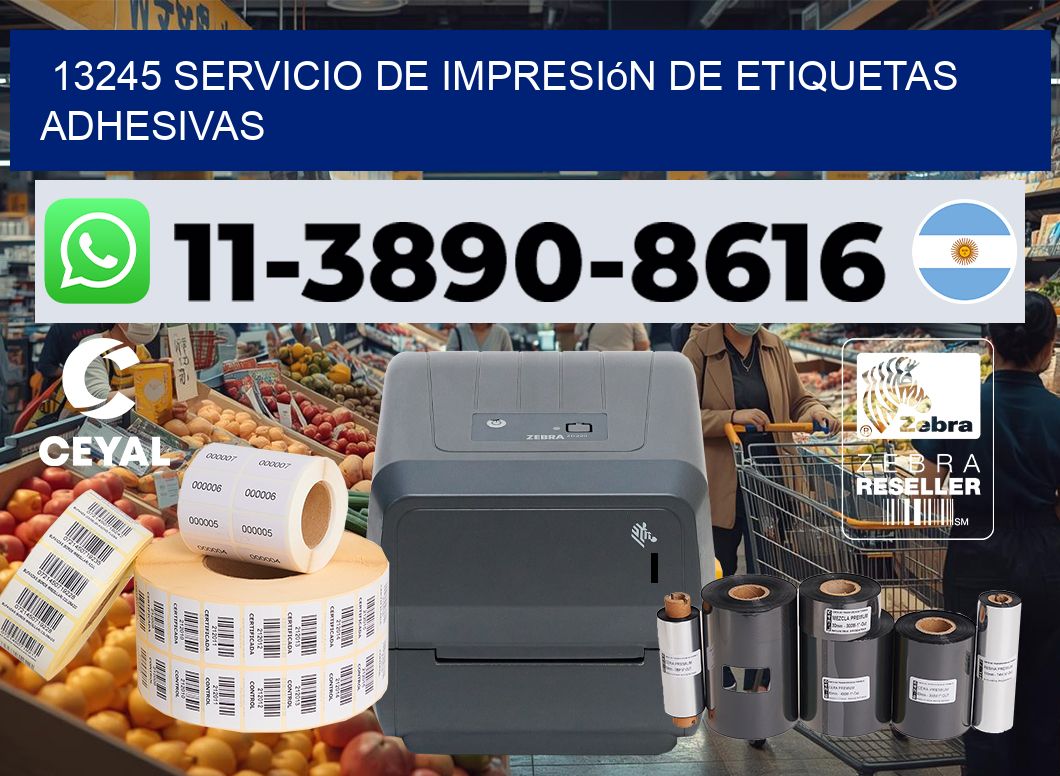13245 Servicio de impresión de etiquetas adhesivas