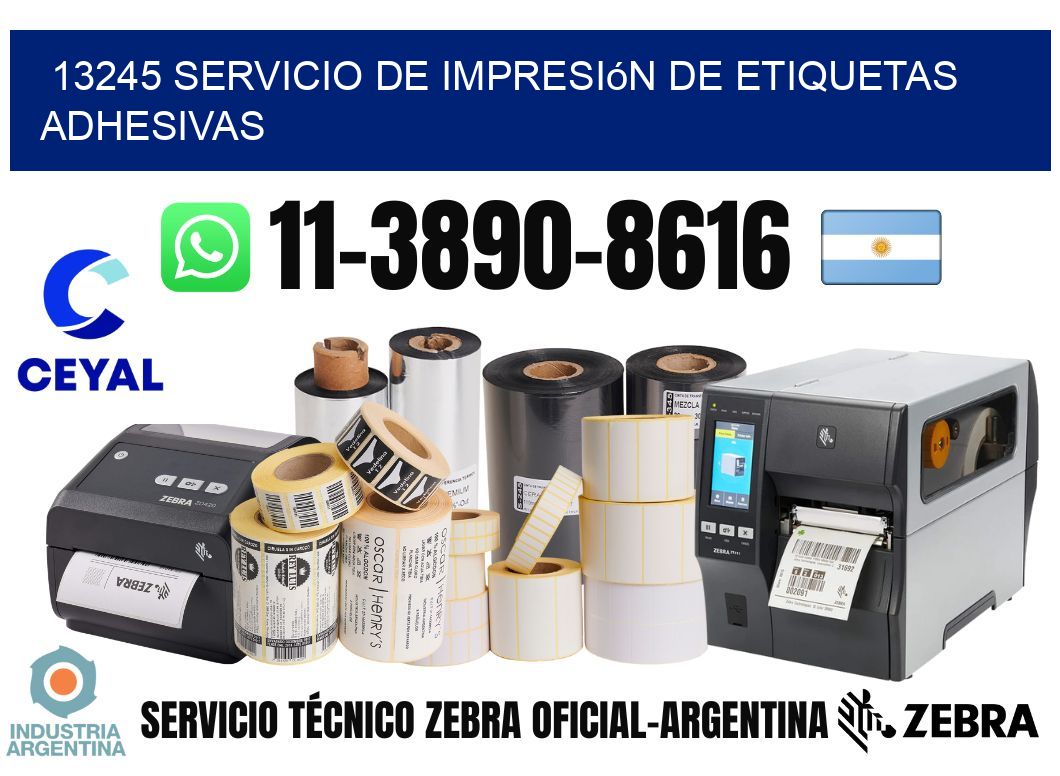 13245 Servicio de impresión de etiquetas adhesivas