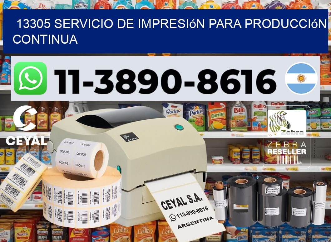 13305 Servicio de impresión para producción continua