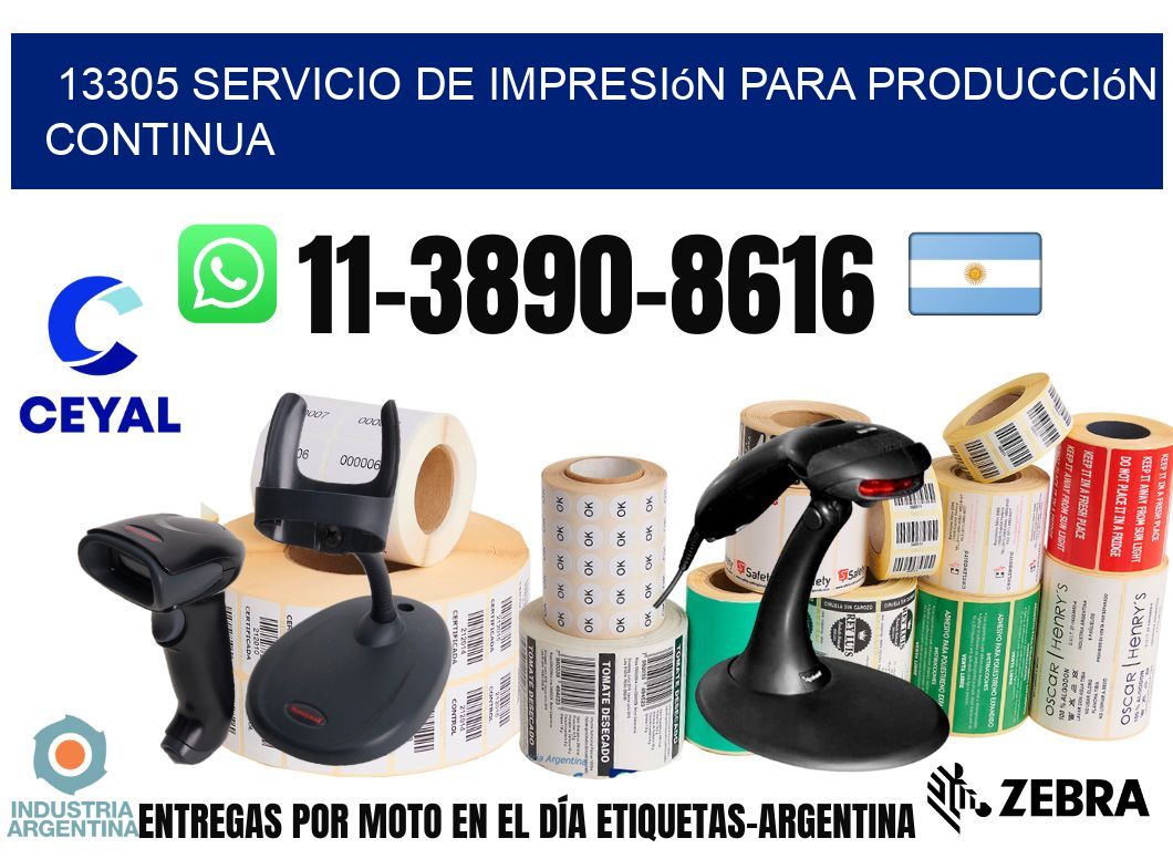 13305 Servicio de impresión para producción continua