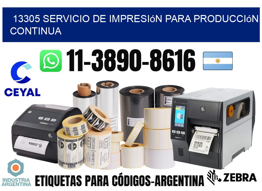 13305 Servicio de impresión para producción continua