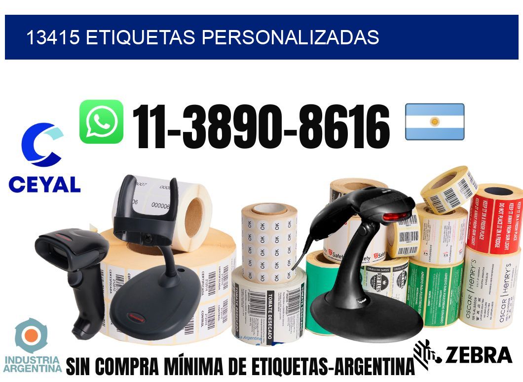 13415 etiquetas personalizadas