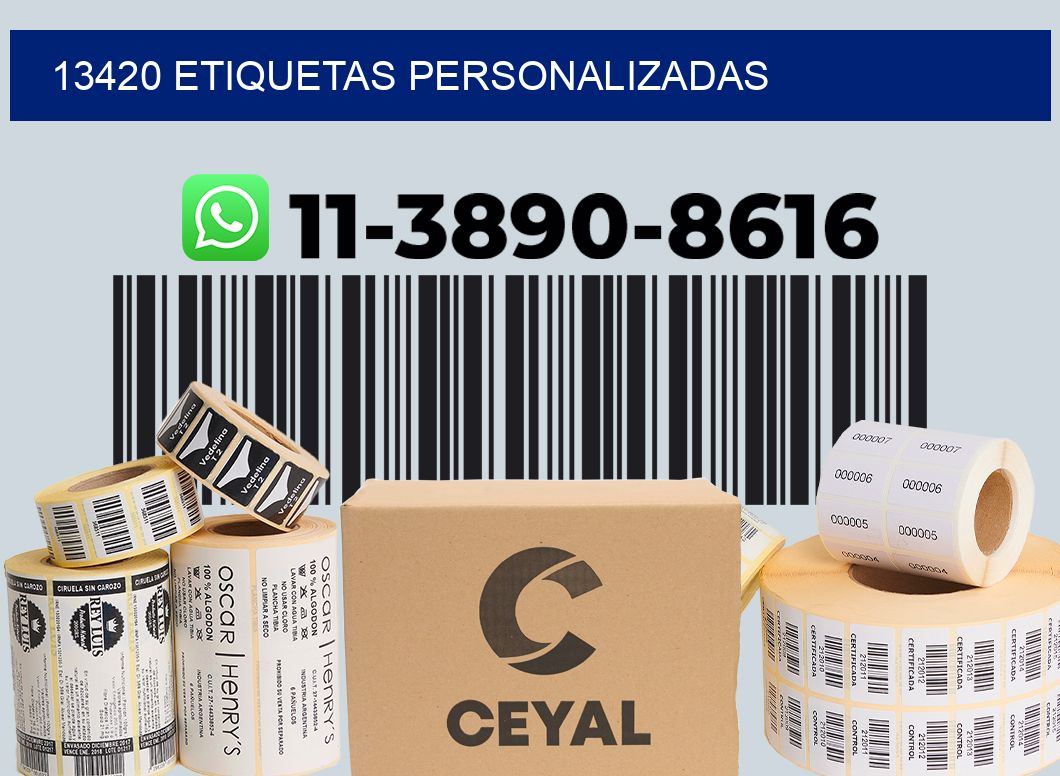 13420 etiquetas personalizadas