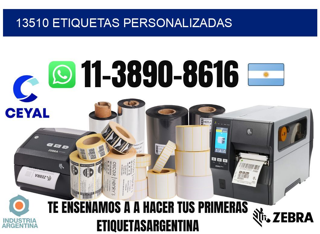 13510 etiquetas personalizadas