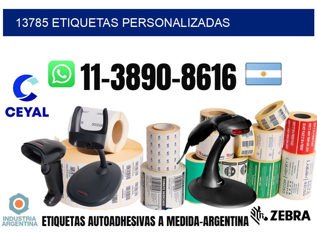 13785 etiquetas personalizadas