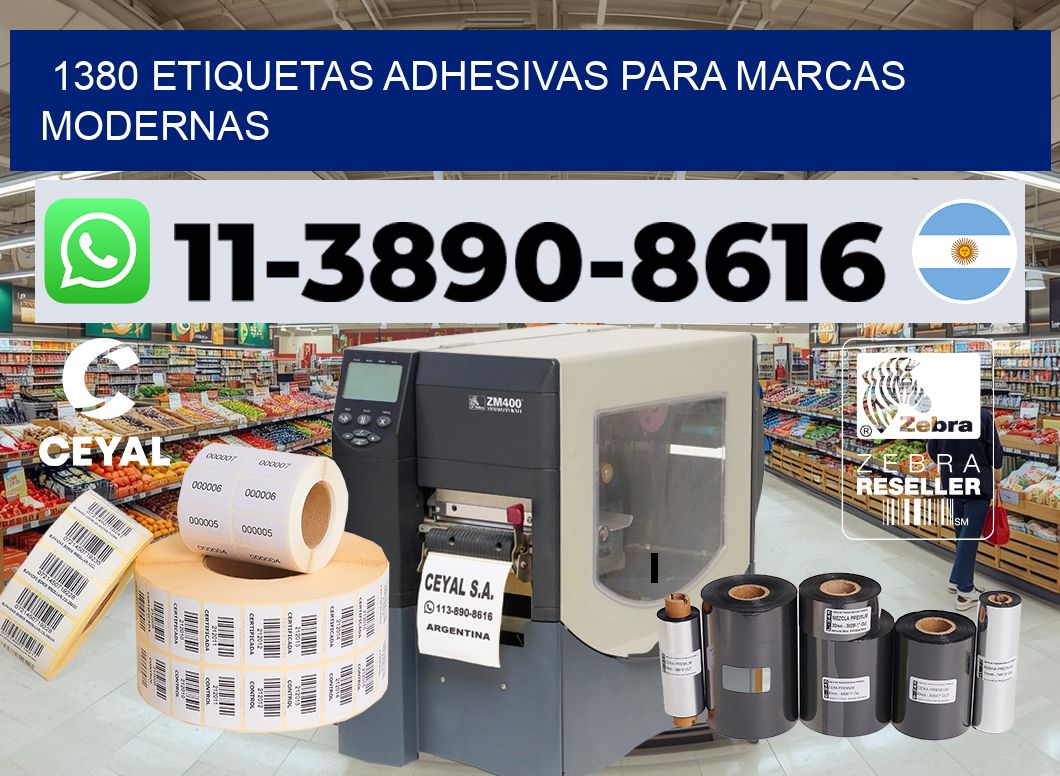 1380 Etiquetas adhesivas para marcas modernas
