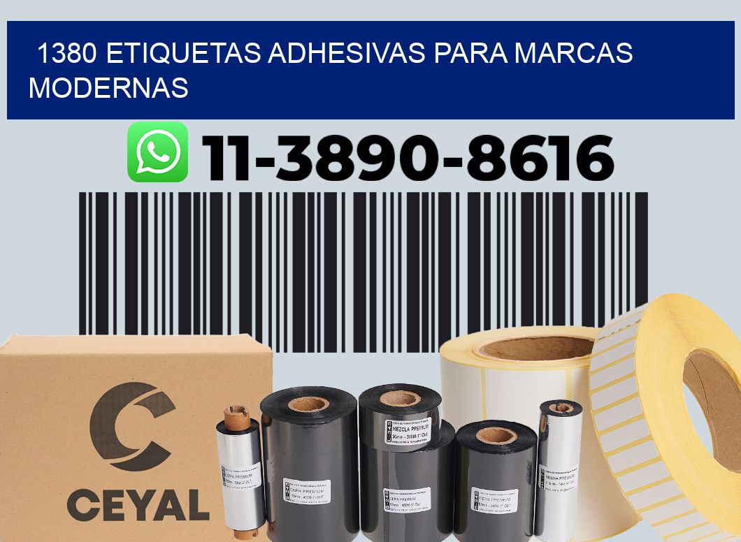 1380 Etiquetas adhesivas para marcas modernas