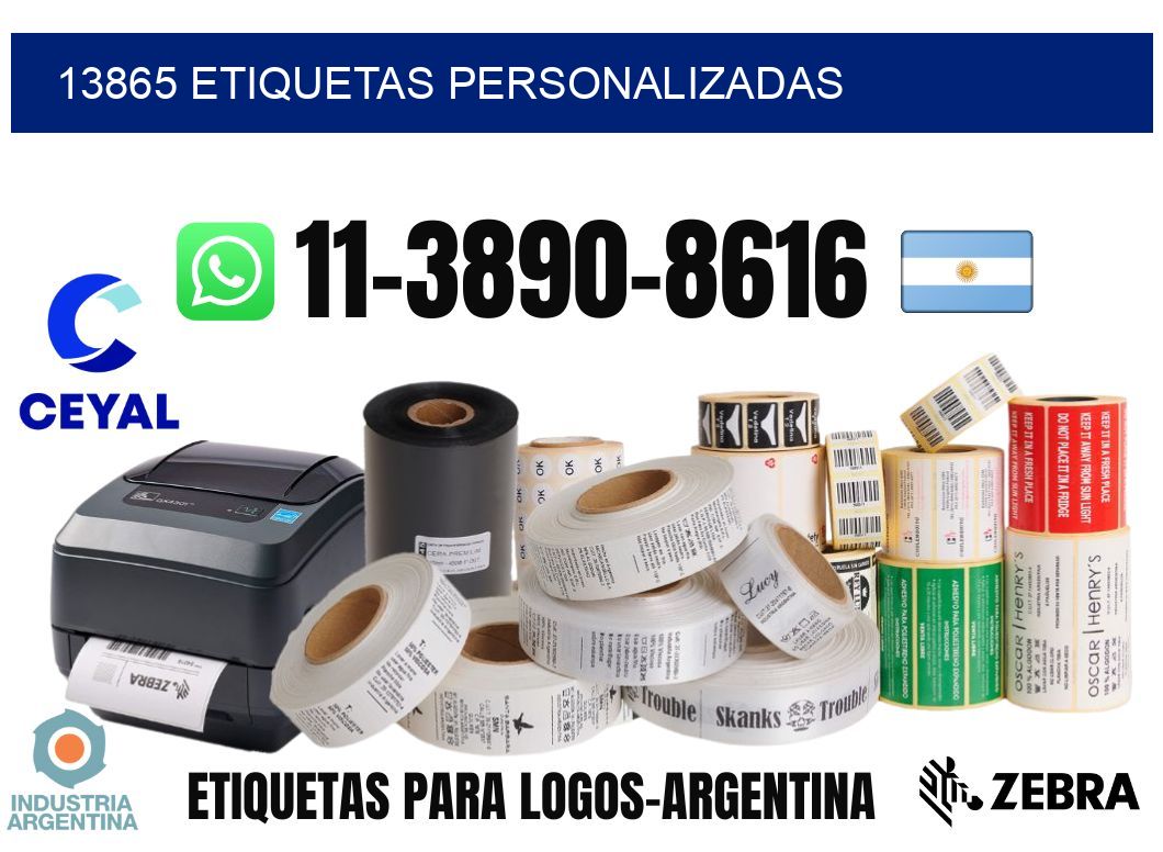 13865 etiquetas personalizadas
