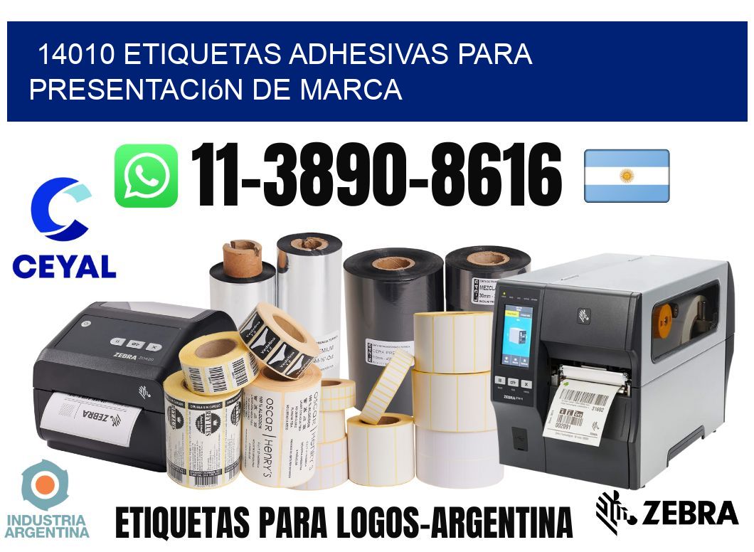 14010 Etiquetas adhesivas para presentación de marca