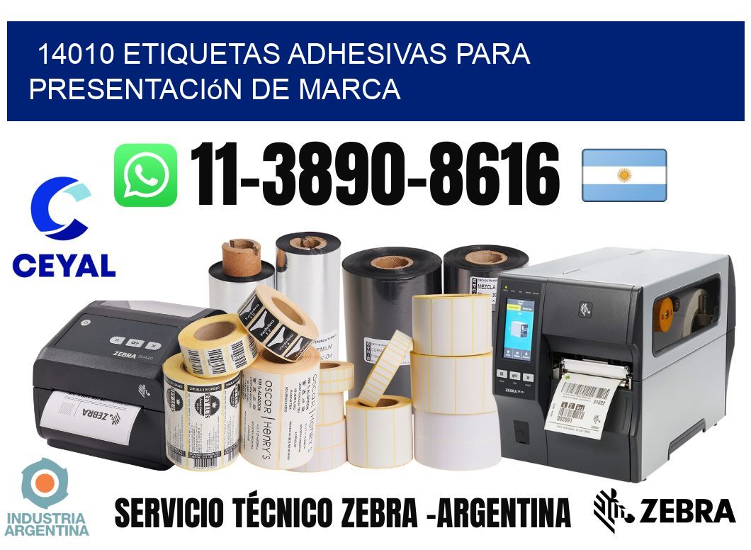 14010 Etiquetas adhesivas para presentación de marca