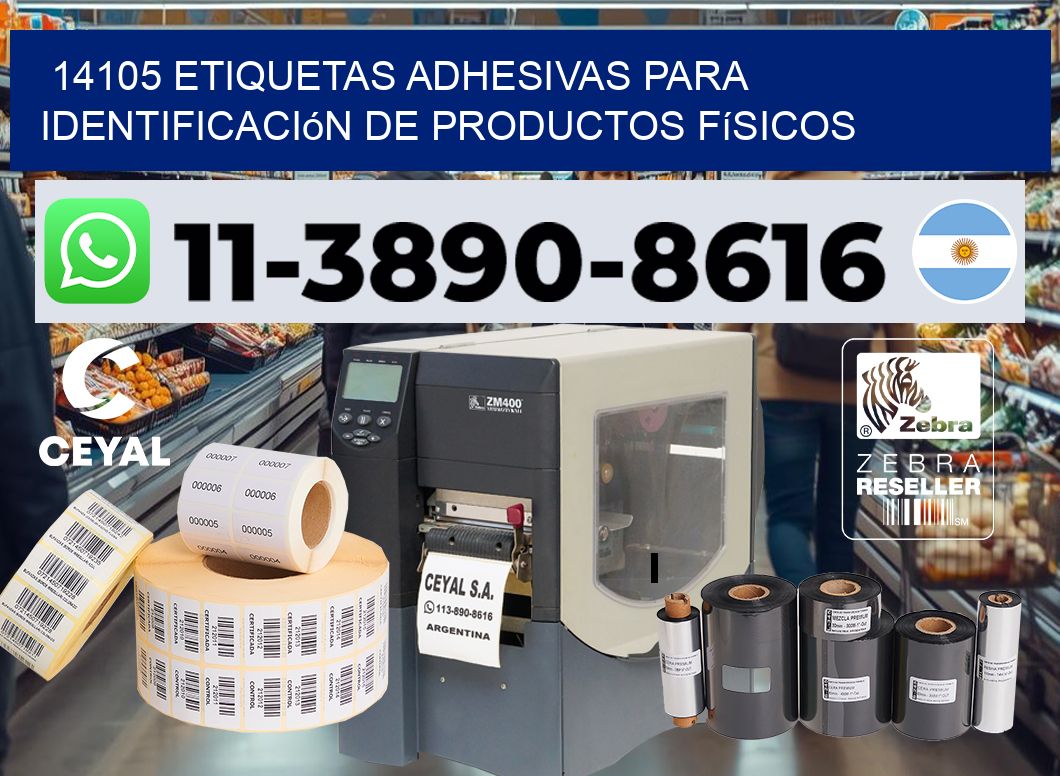 14105 Etiquetas adhesivas para identificación de productos físicos