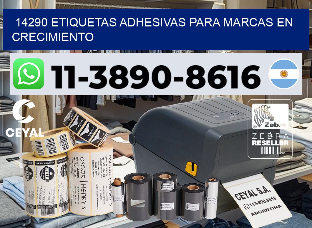 14290 Etiquetas adhesivas para marcas en crecimiento